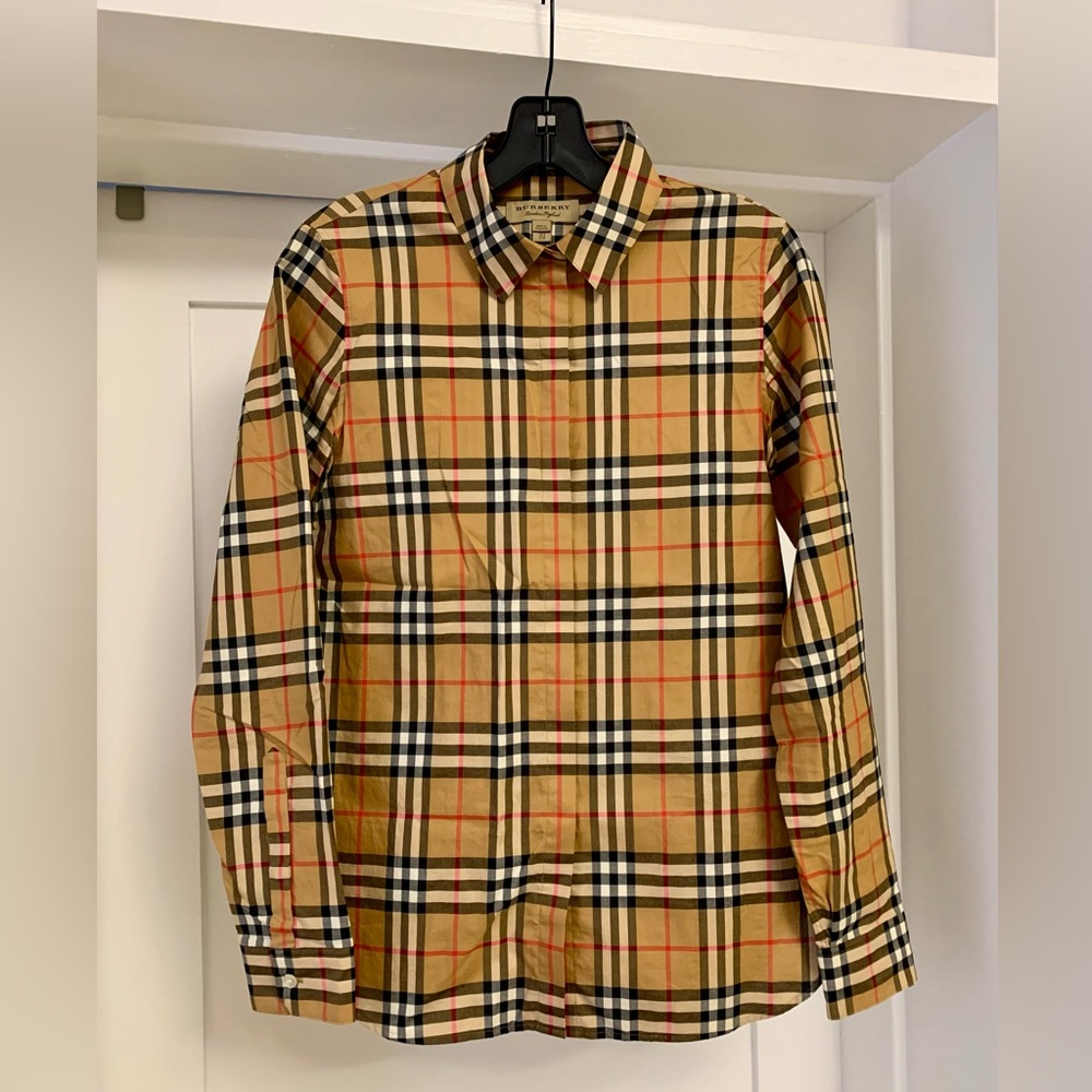 Authentic Burberry 100% cotton button down shirt.